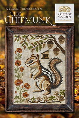 Cottage Garden Samplings - A Year in the Woods II - 06 The Chipmunk-Cottage Garden Samplings - A Year in the Woods II - 06 The Chipmunk, forest, cross stitch