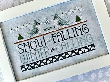 Sweet Wing Studio - WordyBirds 01 January-Sweet Wing Studio - WordyBirds 01 January, snow, birds, winter, cross stitch