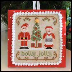 Country Cottage Needleworks - Classic Collection - 08 - Holly Jolly-Country Cottage Needleworks - Classic Collection, Holly Jolly, christmas ornament, Santa Claus, Mrs. Claus - Cross Stitch Pattern 