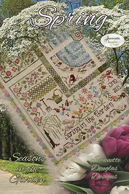 Jeannette Douglas Designs - Seasons In The Garden - Spring-Jeannette Douglas Designs - Seasons In The Garden - Spring, flowers, cross stitch