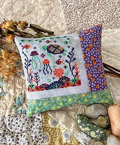 Blueberry Ridge Design - XStitch the Rainbow - Beneath the Waves - Sea Turtle Cove-Blueberry Ridge Design - XStitch the Rainbow - Beneath the Waves - Sea Turtle Cove, cross stitch, ocean, 