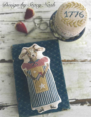 Stacy Nash Designs - Animal Cracker Series - Abigail-Stacy Nash Designs - Animal Cracker Series - Abigail, goat, USA, 1776-2026, freedom, ornament, cross stitch