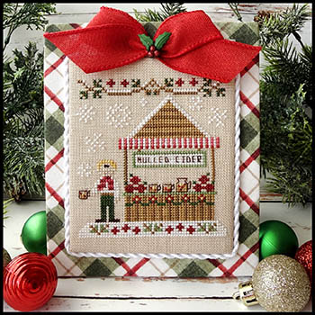 Country Cottage Needleworks - Christmas Market - 07 Mulled Cider Stand-Country Cottage Needleworks - Christmas Market - 07 Mulled Cider Stand, village, venodrs, outdoor market, Christmas gifts, cross stitch 