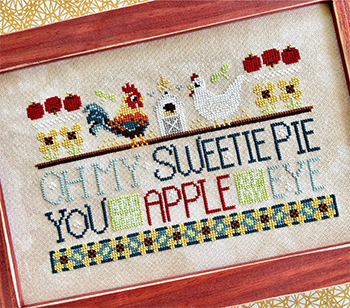 Sweet Wing Studio - WordyBirds 09 September-Sweet Wing Studio - WordyBirds 09 September, rooster, chicken, sunflowers, tomato, cross stitch