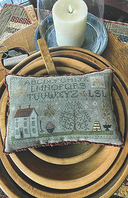 Chessie & Me - Bees In The Garden-Chessie  Me - Bees In The Garden,sampler, house, beehive, honey, trees, flowers, cross stitch 