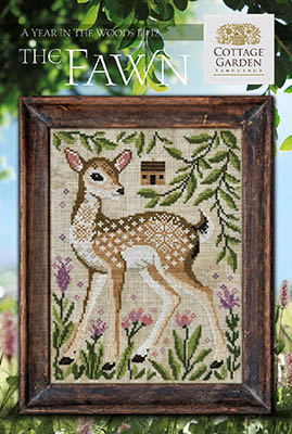 Cottage Garden Samplings - A Year in the Woods II - 12 The Fawn-Cottage Garden Samplings - A Year in the Woods II - 12 The Fawn,forest, flowers, cabin, cross stitch