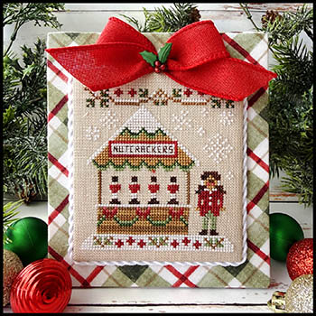 Country Cottage Needleworks - Christmas Market 10 Nutcracker Stand-Country Cottage Needleworks - Christmas Market 10 Nutcracker Stand, holiday market, toys, cross stitch 