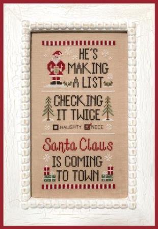 Country Cottage Needleworks - Santa's List-Country Cottage Needleworks - Santas List, Christmas, Santa Claus, cross stitch, naughty or nice, children, gifts, 