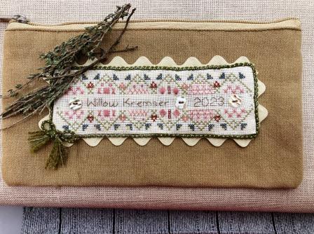 The Purple Thread - Willow's Bag-The Purple Thread - Willows Bag, ricrack, trims, linen, kit, cross stitch, Nashville Needlework market, 