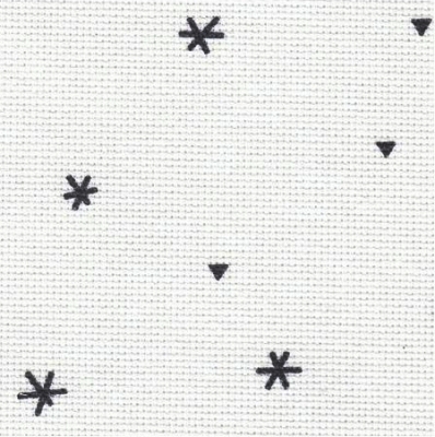 Zweigart - 20 Count Sparkle White w/Grey Aida-Zweigart - 20 Count Sparkle White wGrey Aida, stars, arrows, cross stitch, stitching, 
