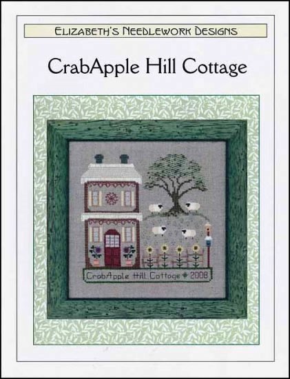 Elizabeth's Designs - CrabApple Hill Cottage-Elizabeths Designs - CrabApple Hill Cottage, cottage, sheep, farm house, sunflowers, apple tree, cross stitch 