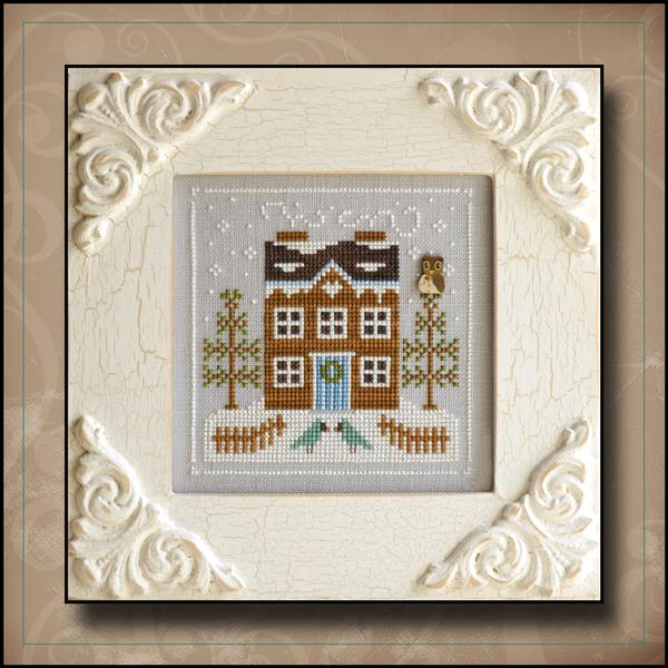 Country Cottage Needleworks - Frosty Forest - Part 5 - Bluebird Cabin-Country Cottage Needleworks, Frosty Forest, Part 5 of 9, Bluebird Cabin, Cross Stitch Pattern