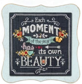 Hands On Design & Just Another Button Co - A Moment In Chalk-Hands On Design  Just Another Button Co,A Moment In Chalk, flowers, calendar, monthly, cross stitch, buttons,  