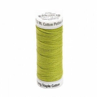  #712-1332 Sulky 12 Wt. Cotton Petites - Deep Chartreuse-Sulky 12 Wt. Cotton Petites - Deep Chartreuse 712-1332, sewing, quilting, floss, threads, 