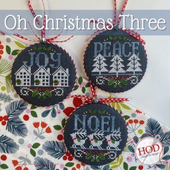 Hands on Design - Oh Christmas Three-Hands on Design - Oh Christmas Three, ornaments, Christmas tree, decorations, joy, peace, noel, reindeer, cross stitch 