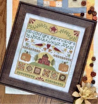 Designs by Barbara Smith Pumpkin Designs Mr Printed Pattern Scarecrow Vines Hearts Fall Bobbie G Counted Cross Stitch
