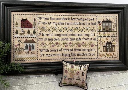 The Scarlett House - A Sampler For All Seasons-The Scarlett House - A Sampler For All Seasons, houses, sampler, puppy, stitching, cross stitch, hobbies, 
