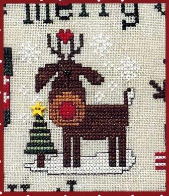 Amy Bruecken Designs - Jingle All the Way - Part 06-Amy Bruecken Designs - Jingle All the Way - Part 06, Christmas tree, Rudolph the red-nosed reindeer, cross stitch 