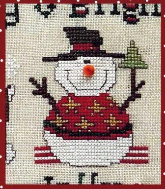 Amy Bruecken Designs - Jingle All the Way - Part 07-Amy Bruecken Designs - Jingle All the Way - Part 07, winter, snowman, Christmas tree, carrot nose, cross stitch