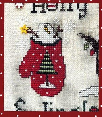 Amy Bruecken Designs - Jingle All the Way - Part 08-Amy Bruecken Designs - Jingle All the Way - Part 08, mitten, snowman, star button, snowflakes, cross stitch