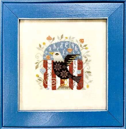 Barbara Ana Designs - Patriotic ABC-Barbara Ana Designs - Patriotic ABC, American eagle, sampler, quaker motifs, 