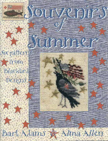 Blackbird Designs - Souvenirs of Summer-Blackbird Designs - Souvenirs of Summer, patriotic, vacation, lakes, houses, songs, Americana, USA, cross stitch 