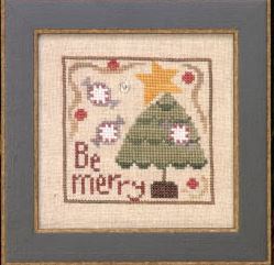 Bent Creek - Happy Christmas-Bent Creek - Happy Christmas, Christmas tree, star, be merry, cross stitch 
