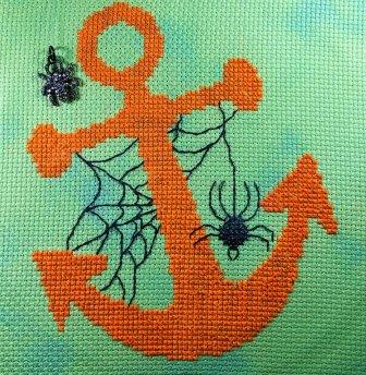 Barefoot Needleart - Anchor Series Web Master-Barefoot Needleart - Anchor Series Web Master, spider, spider web, Halloween, boating, expo, cross stitch