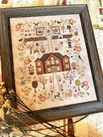Blueberry Ridge Design - The Garden at Rosewood Hollow-Blueberry Ridge Design - The Garden at Rosewood Hollow, English gardens, sampler, flowers, animals, 2026 Needlework Marketplace Release, cross stitch