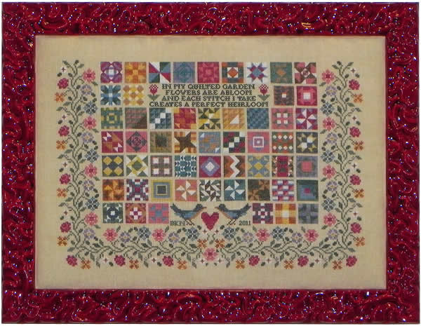 Blue Ribbon Designs - Quilted Garden-Blue Ribbon Designs - Quilted Garden Cross Stitch Pattern