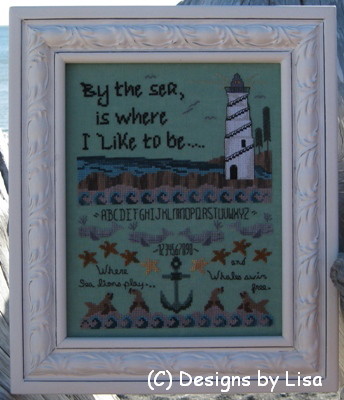 Designs by Lisa - By the Sea Sampler - Cross Stitch Pattern