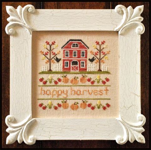 Country Cottage Needleworks - Happy Harvest-Country Cottage Needleworks, Happy Harvest, thanksgiving, fall, pumpkins, Cross Stitch Pattern
