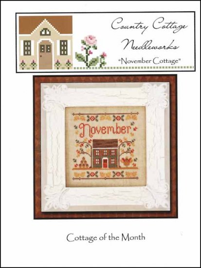 Country Cottage Needleworks - Cottage of the Month 11 - November Cottage - Cross Stitch Pattern-Country Cottage Needleworks - Cottage of the Month 11 - November Cottage - Cross Stitch Pattern