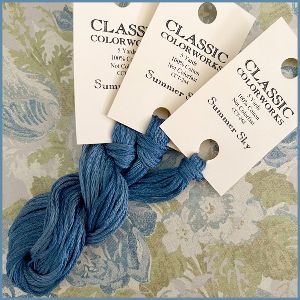 Classic Colorworks - Summer Sky-Classic Colorworks - Summer Sky - blue, needlework, threads, floss, hand dyed floss, embroidery, cross stitch  