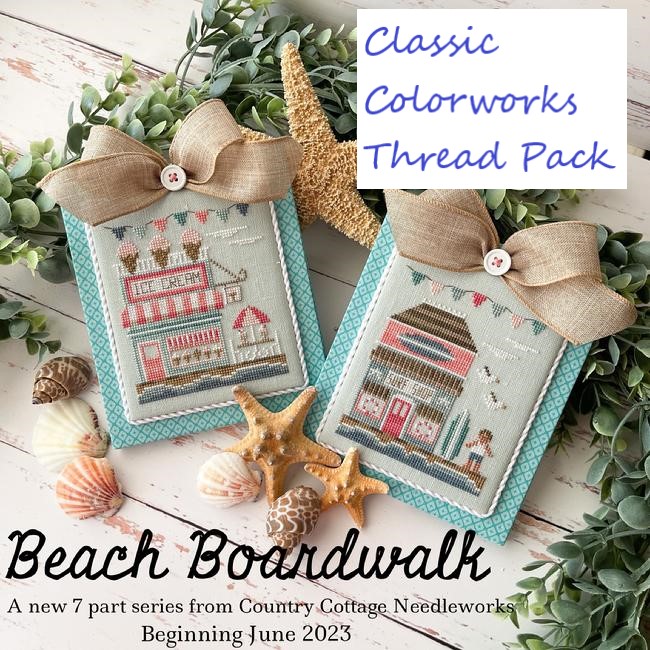 Country Cottage Needleworks - Beach Boardwalk Thread Pack-Country Cottage Needleworks - Beach Boardwalk Thread Pack, floss, threads, stitching, cross stitch 