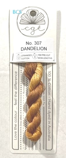 Cottage Garden Threads - Dandelion-Cottage Garden Threads - Dandelion, stranded cotton floss, cross stitch, Australia, browns 