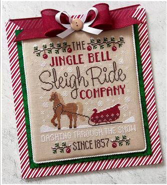 Cherry Hill Stitchery - Jingle Bell Sleigh Ride Co.-Cherry Hill Stitchery - Jingle Bell Sleigh Ride Co horse, snow, dashing, rides, Christmas, cross stitch, 
