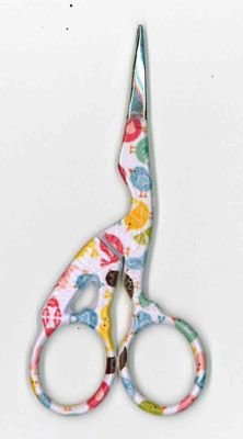 Dinky Dyes - Little Birds Stork Scissors-Dinky Dyes - Little Birds Stork Scissors, cross stitch, sewing, 