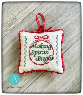 The Elegant Thread - Making Spirits Bright-The Elegant Thread - Making Spirits Bright, pillow, ornament, cross stitch, Christmas 