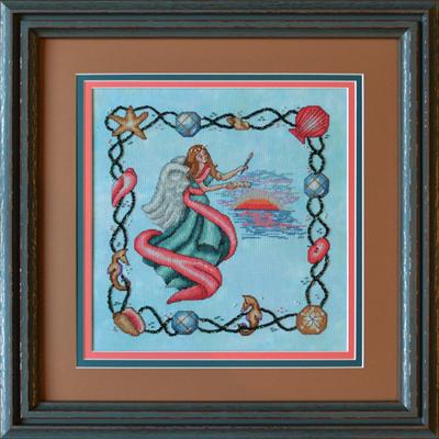 Frony Ritter Designs - Sunset Angel-Frony Ritter Designs - Sunset Angel, seashells, ocean, water, Expo, cross stitch