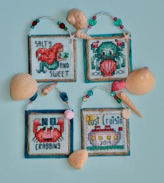 Frony Ritter Designs - Sea Treasures-Frony Ritter Designs - Sea Treasures, mermaid, crab, octopus, cruise ship, expo, cross stitch