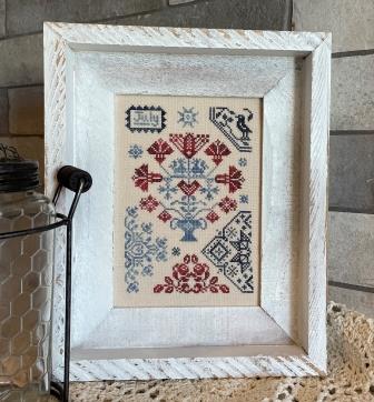 From the Heart Needleart - Quaker Series 7 - July Quaker-From the Heart - Needleart by Wendy - Quaker Series 7 - July Quaker, USA, patriotic, red white  blue, cross stitch