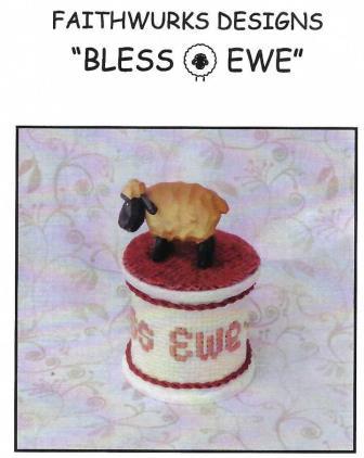 Faithwurks Designs - Bless Ewe Limited Edition Spool Kit-Faithwurks Designs - Bless Ewe Limited Edition Spool Kit, sheep, lamb, spring, sewing, decorations, cross stitch 