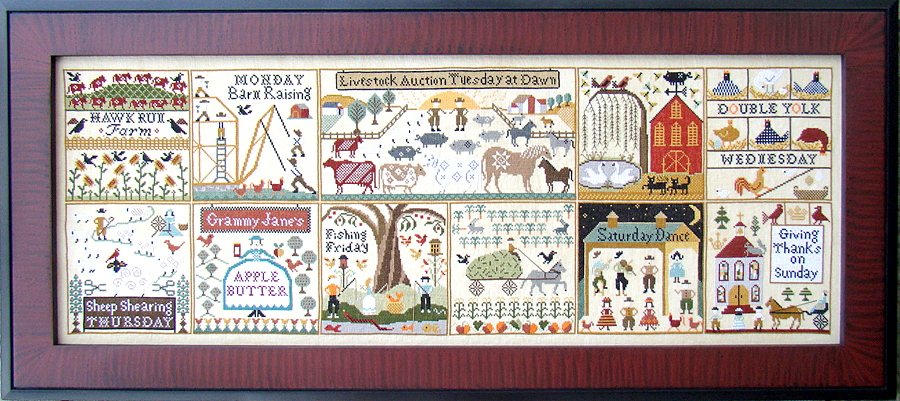 Carriage House Samplings - The Farms of Hawk Run Hollow - Cross Stitch Pattern-Carriage House Samplings - The Farms of Hawk Run Hollow - Cross Stitch Pattern