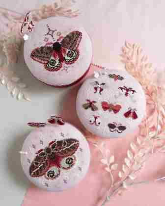 Sprouting Lupine - Pink Velvet-Sprouting Lupine - Pink Velvet, butterflies, insects, wings, cross stitch