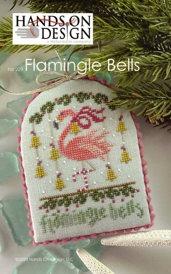 Hands On Design - Flamingo No. 2 - Flamingle Bells-Hands On Design - Flamingo No. 2 - Flamingle Bells, Christmas, ornaments, bells, cross stitch, birds