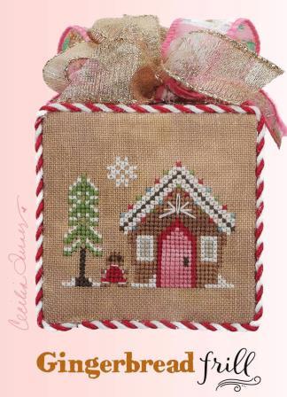 Heart in Hand Needleart - Frill - Gingerbread-Heart in Hand Needleart - Frill - Gingerbread, Christmas, snow, gingerbread girl, magical forest cottage, cross stitch