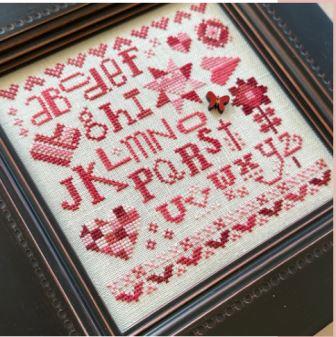 Heart in Hand Needleart - 2024 Collector's Heart-Heart in Hand Needleart - 2024 Collectors Heart, reds, hearts, kit, cross stitch