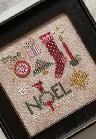 Heart in Hand Needleart - Doodles - Christmas-Heart in Hand Needleart - Doodles - Christmas, noel, stocking, candle, gifts, star, Christmas, cross stitch, ornament 