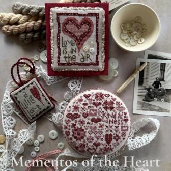 Heart in Hand Needleart - Mementos of the Heart-Heart in Hand Needleart - Mementos of the Heart, Collectors Hearts, red, cross stitch, projects, cross stitch, Nashville Needlework Market, 